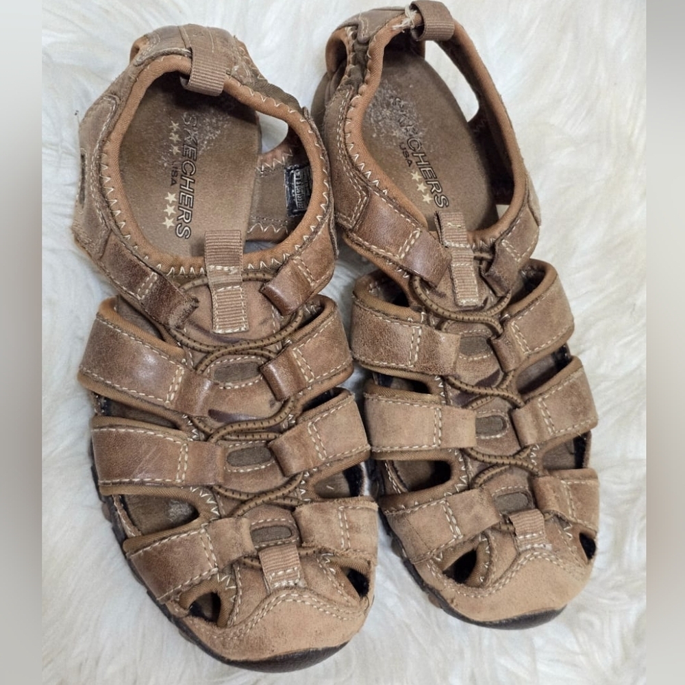 Skechers Shape Ups Brown Sandals Shoes Size